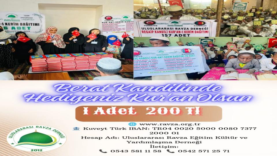 Berat Kandil’inde Afrika ve Asya'da Kur’an Nuru