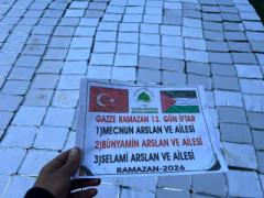 RAMAZAN BOYUNCA ONBİNLERCE GAZZELİ KARDEŞLERİMİZE İFTAR VERMEYE DEVAM EDECEĞİZ .