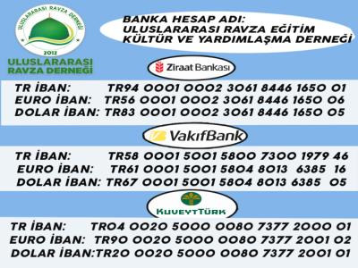 Banka Hesap Numaralarımız