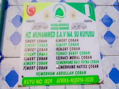 Peygamber Efendimiz (S.A.V) Adına 164. Hisseli Su Kuyusu Tamamlandı.